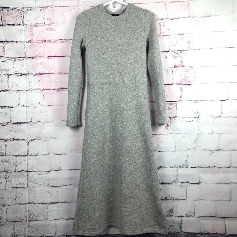 ZARA ITALIAN YARN Grey Soft KnitSweater Long Dress